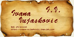 Ivana Vujašković vizit kartica